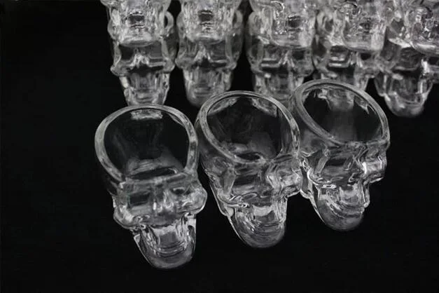 75ml/150ml/300ml Crystal Skull Head Liquors Vodka Whiskey Shot Glass Cup