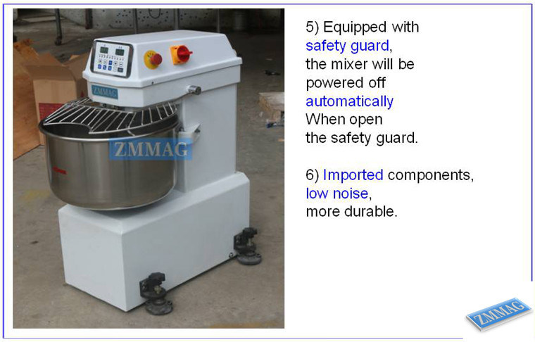 25kg Spiral HS Use Stainless Steel Spiral Dough Ribbon Mixer (ZMH-25)