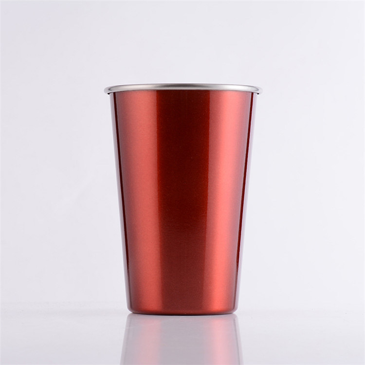 500ml 304 Stainless Steel Beer Cup Single Layer Cup Drinking Cup Milk Cup