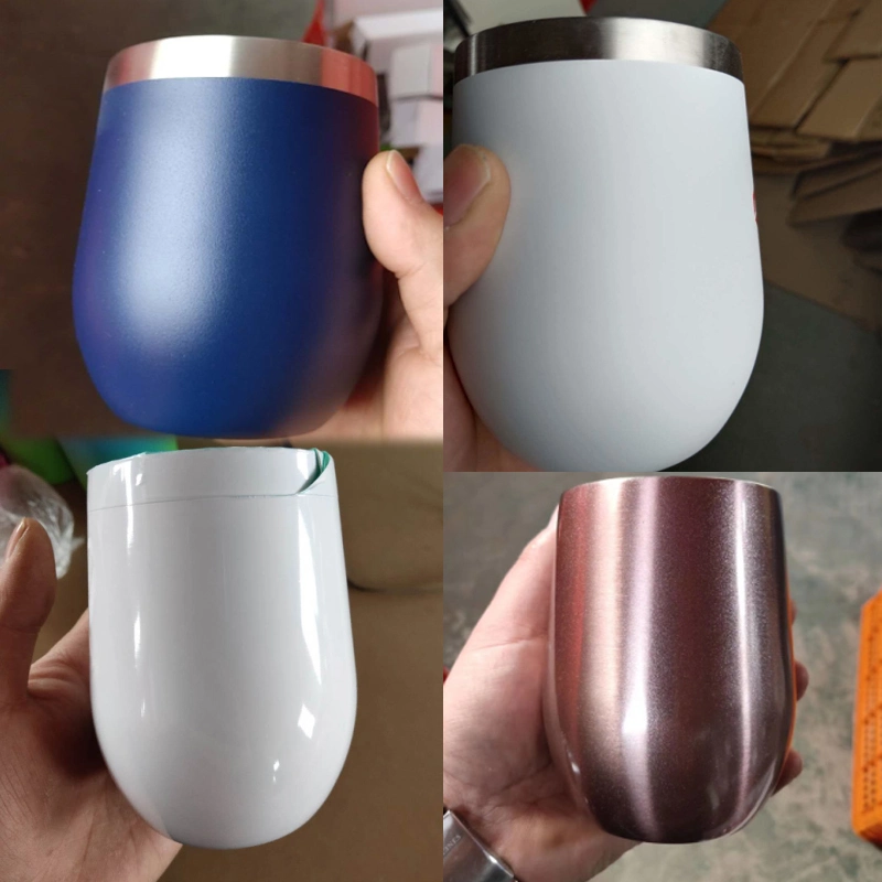 12oz 350ml Egg Wine Solid Cups Swig Tumbler Stainless Steel Mug Custom Logo Printed 6oz 10oz