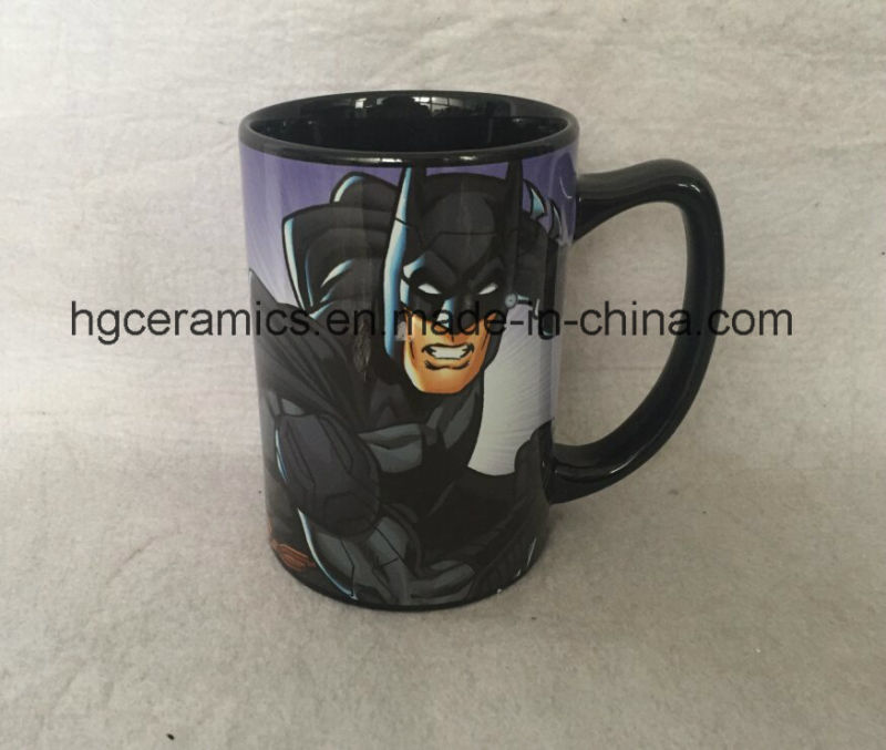 Promotional Mug, Advertise Mug, Black Mug with Low Temperature Decal Printing