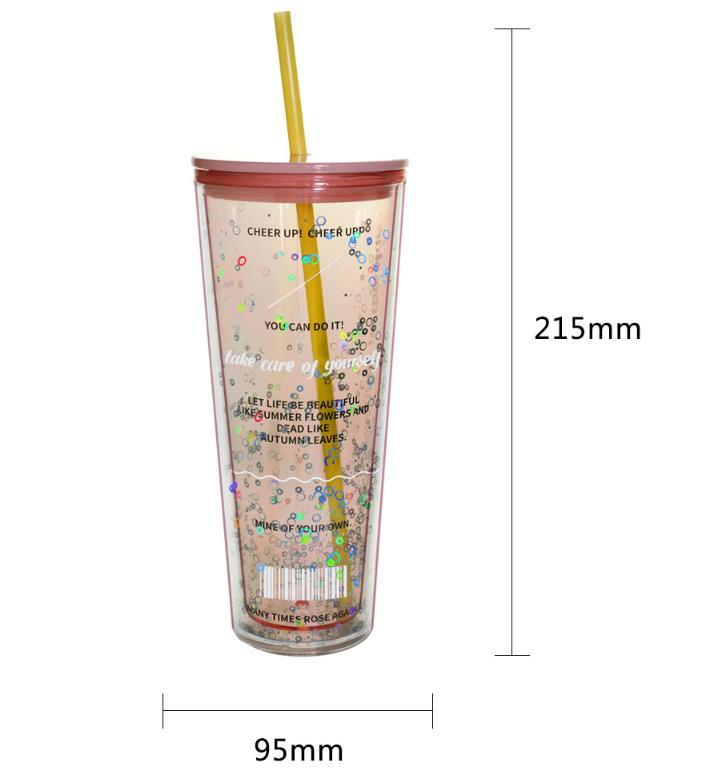 720ml Large Capacity Creative Beverage Cup Plastic Sippy Cup