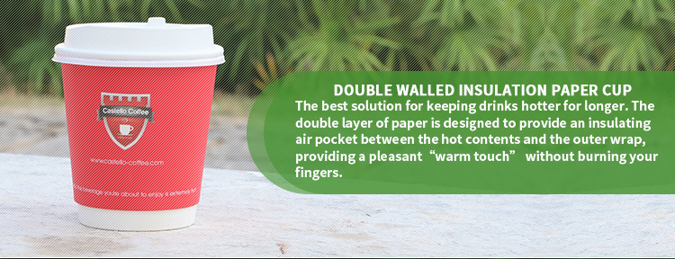 Premium Wholesale Disposable Double Walled Insulated Coffee Paper Cup