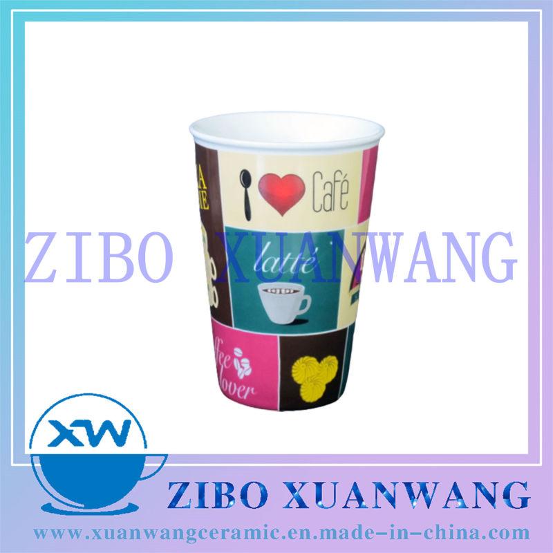 Duran Coffee Mug with Porcelain Material Single Wall Coffee Mug with Creative Printing