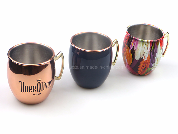 Beer Stainless Steel Copper Mug for Promotion Customized Design
