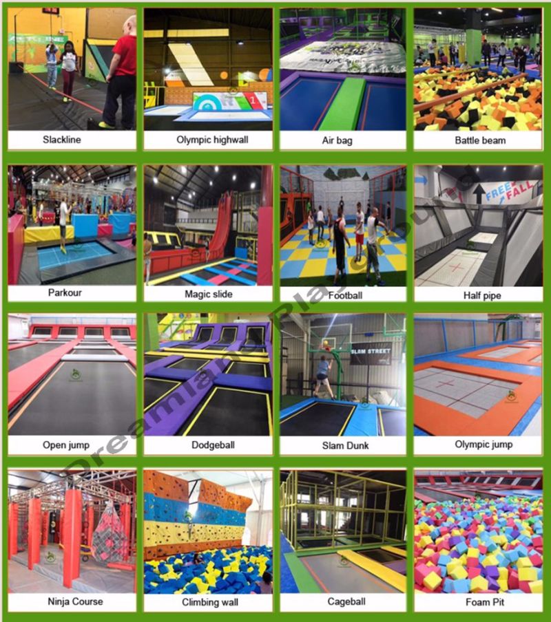 80 Sqm Small Size Free Jumping Zone Indoor Trampoline Park