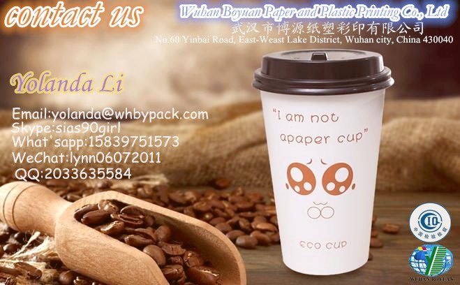 Small, Medium and Large Customized Coffee Cups