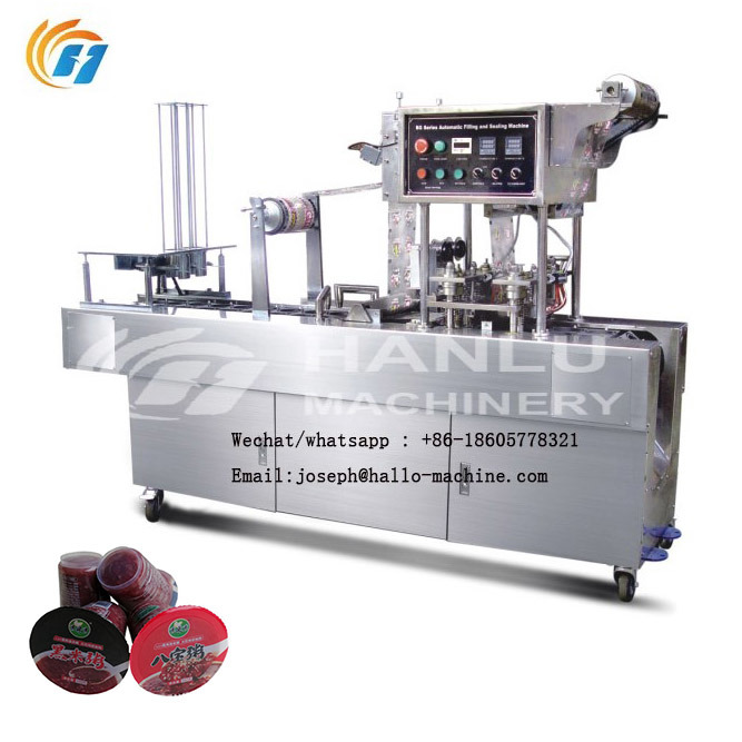Two Cups Automatic Plastic Cups for Liquid Beverage Sealing Machine