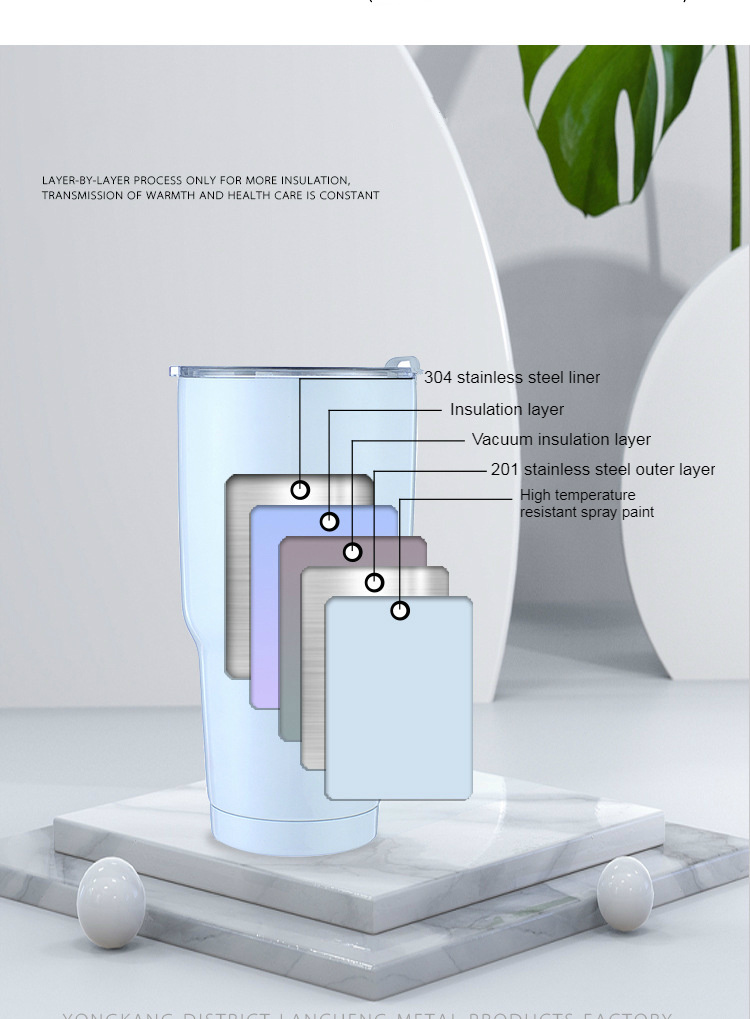 Double Wall Vacuum Insulated Stainless Steel Thermal Cup Tumbler