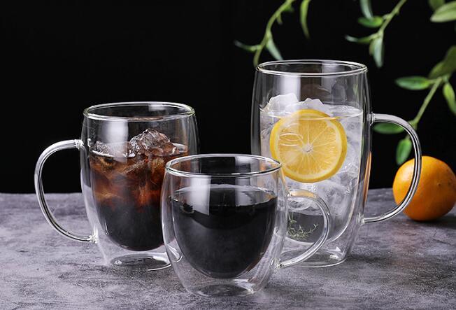 Glass Cups for Coffee Pyrex Glass Coffee Mug 12oz Coffee Cup 8oz Glass Tea Cup