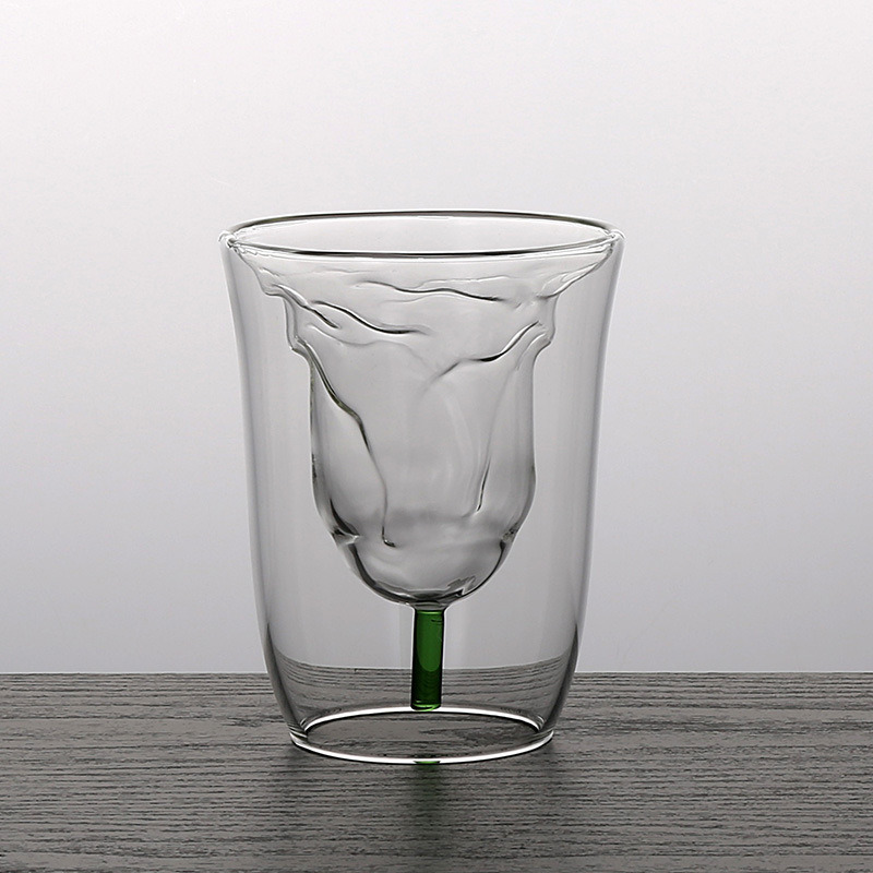 Flower Shape Coffee Cup Espresso Coffee Cup Cappuccino Coffee Cup Pyrex Whisky Cup Spirit Glass