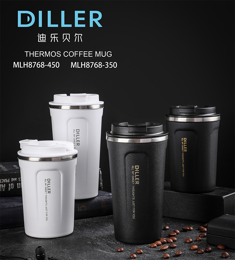 450ml Metal Stainless Steel Travel Cup Thermo Coffee Mug