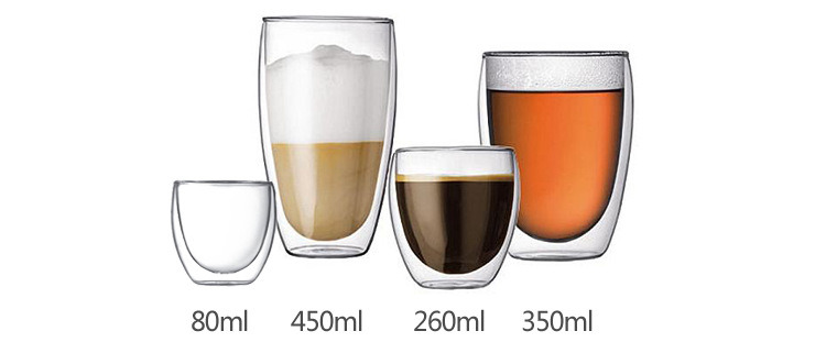 Tasse Bodum Double Walled Glasses Heat Insulation Cup Egg Shape Home Office Teacup Gifts
