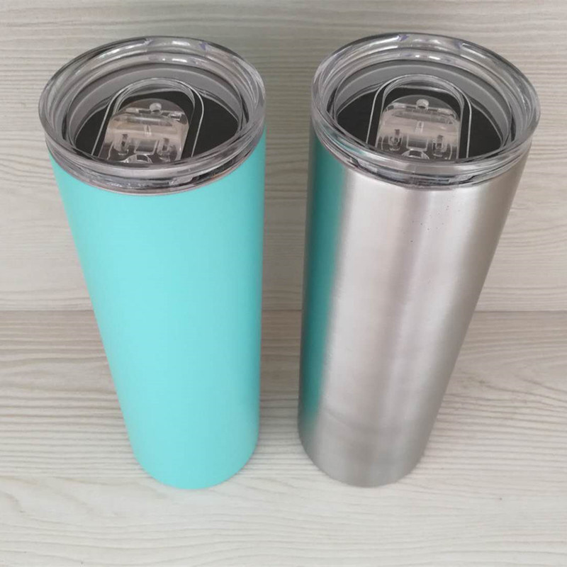 20oz Straight Cup Stainless Steel Insulated Vacuum Thermos Leak Proof Straw Mug