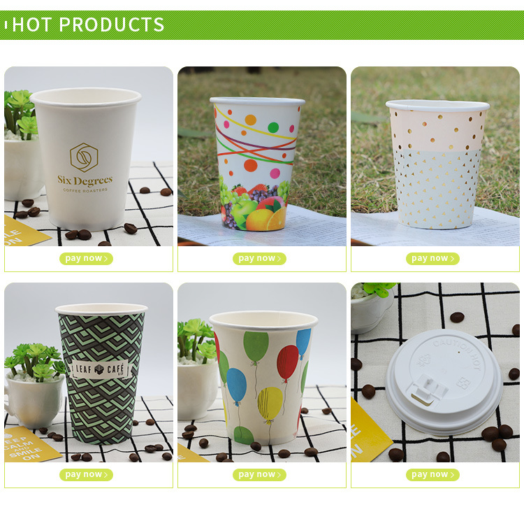 Printed Disposable Cup Single Wall Paper Cup Biodegradable Cup