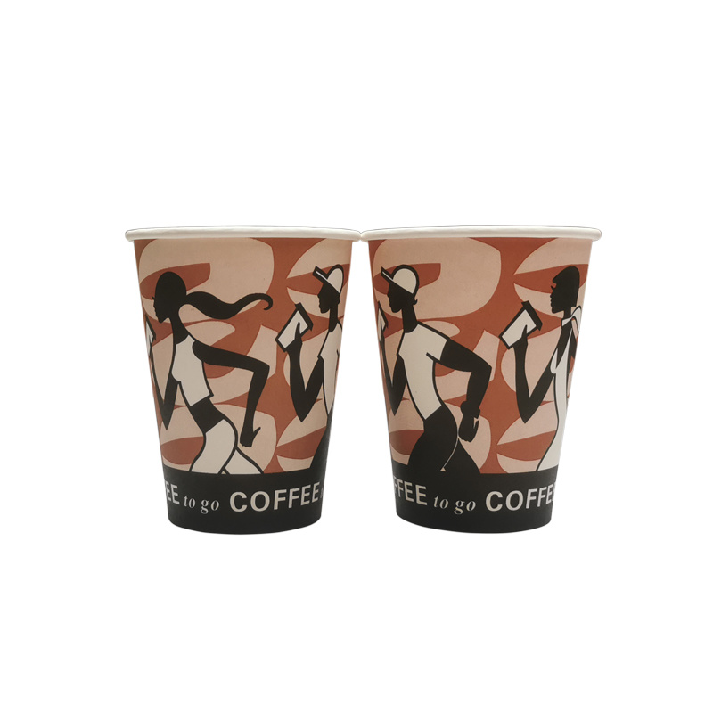 Hot Drinking Paper Cup 12oz with Lid Disposable Paper Cup