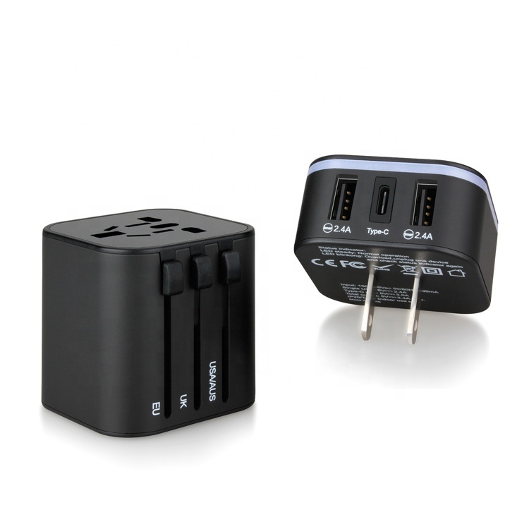 Universal Travel Adapter/Electrical Gift Items World Universal Travel Adaptor with Dual USB