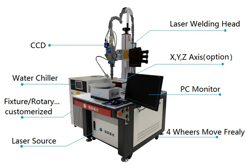1000W High Power Optical Fiber Laser Welding Machine for Titanium Alloy Insulation Cup