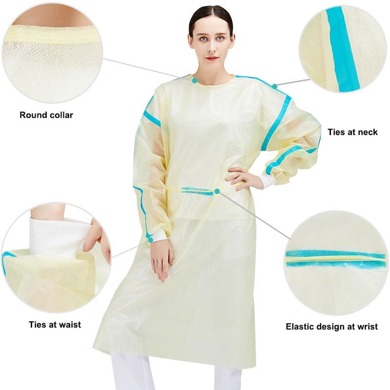 Disposable Medical Isolation SMS Isolation Gown Waterproof Dustproof Isolation Gown
