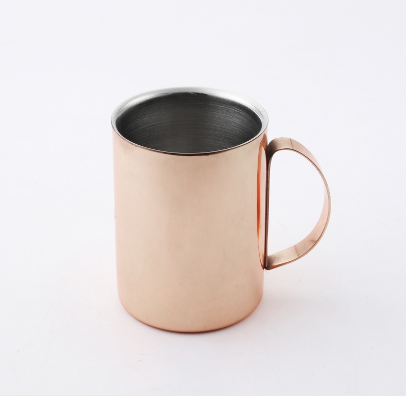 Stainless Steel Cup 14oz Double Wall Design with Copper Color Electroplating for Home or Party Use