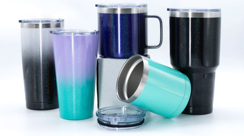 Insulated Double Walled Stainless Steel Tumbler Cup Mug with Lid