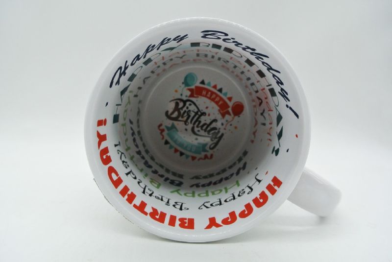 Motto Sublimation Mug, Inner Printed Sublimation White Mug