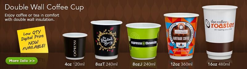 Disposable Medium Double Wall Insulated Coffee Paper Cup