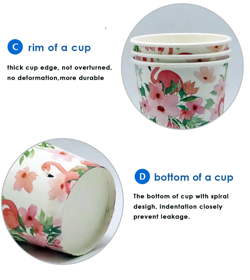 Heat Insulated Take Away Tea Paper Cup