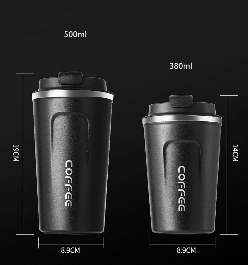 380ml 12oz Double Wall Insulated Stainless Steel Drinking Coffee Cup Mug for Office Travel Water Bottle