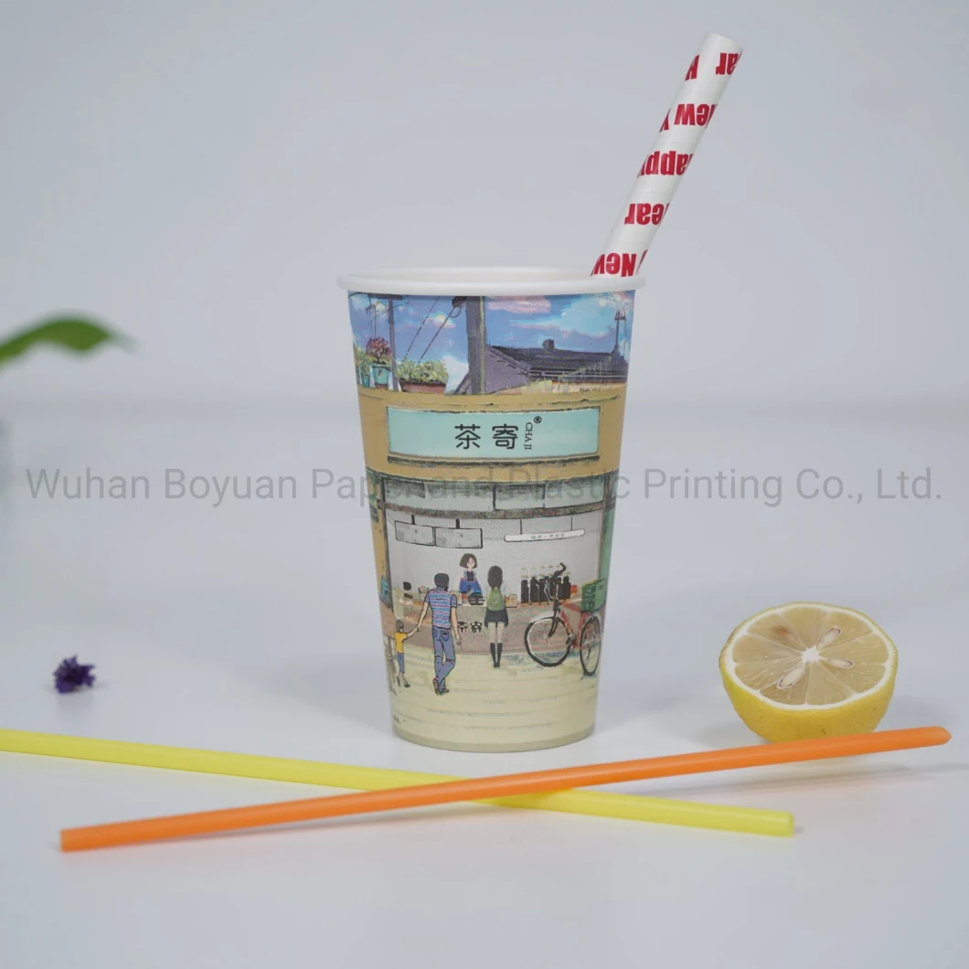 Custom Logo Disposable Single Wall Paper Cup Coffee Cup Hot Drinks Cup