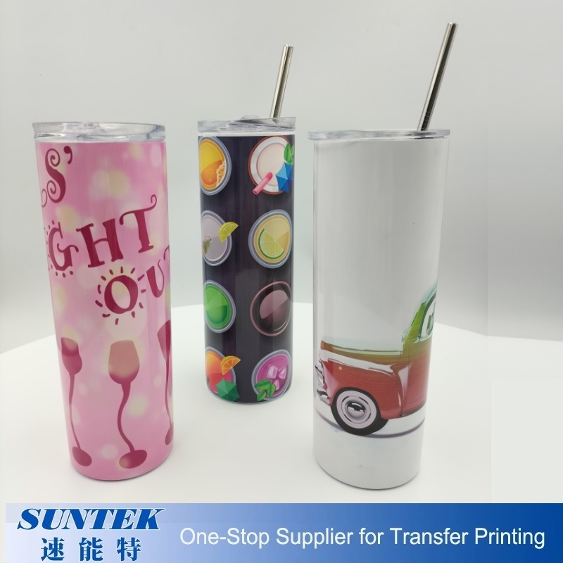 Sublimation Cup Double Deck Stainless with Straw