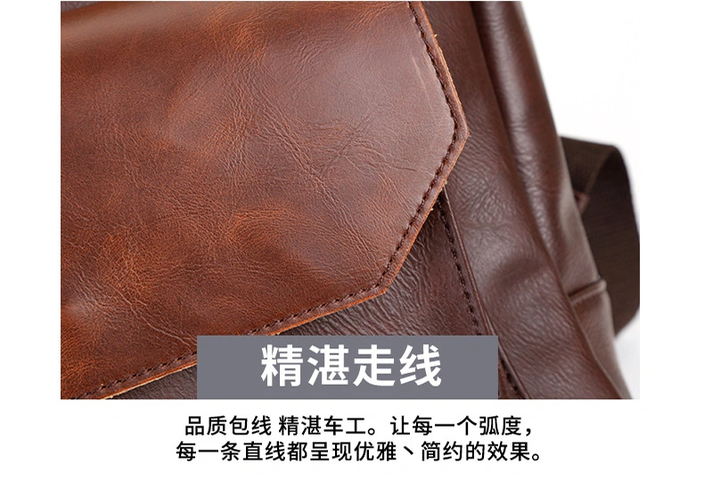 Yulongsheng New Crazy Horse Leather Backpack for Men and Women Fashion Trend Computer Backpack