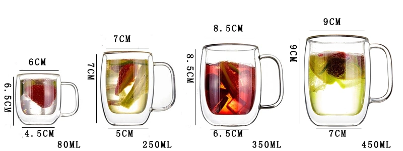 Manufacturer of Double Wall Glass Cup Heat Resistant Coffee Cup Pyrex Coffee Cup