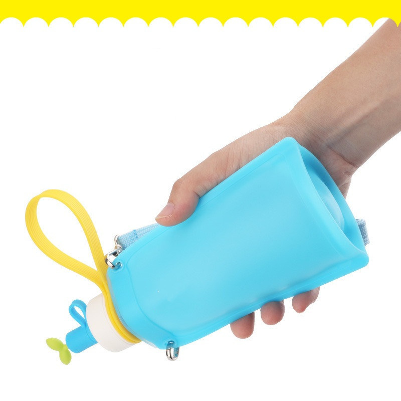 300ml Silicone Plastic Cup Water Bottle for Children