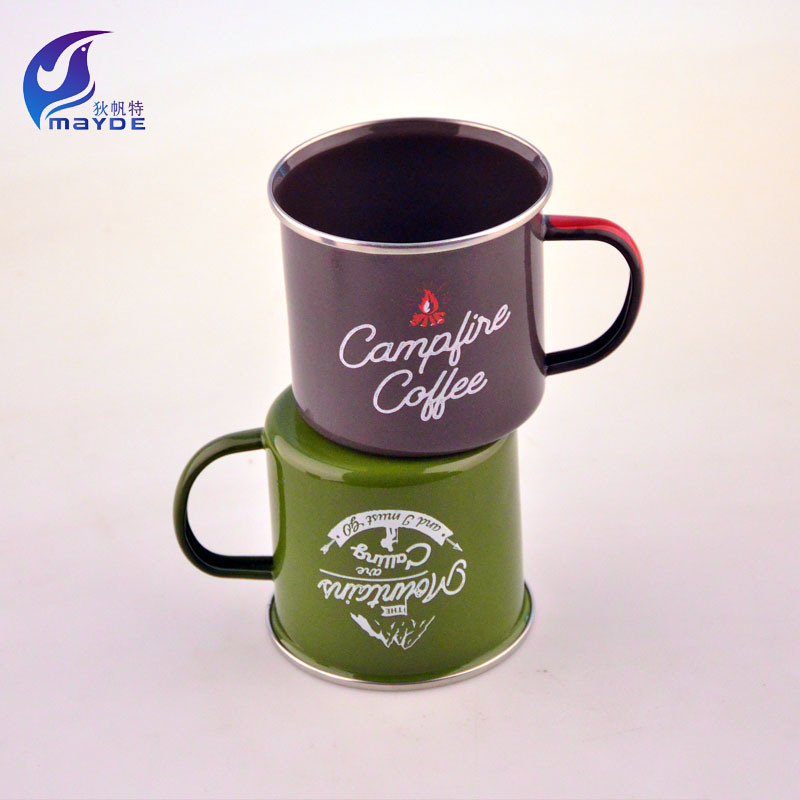 Army Green Camping Mug Enamel Mug Metal Mug Coffee Cup