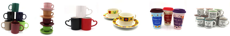 Promotional Zigzag Line Design Ceramic Coffee Mug Gift Mug