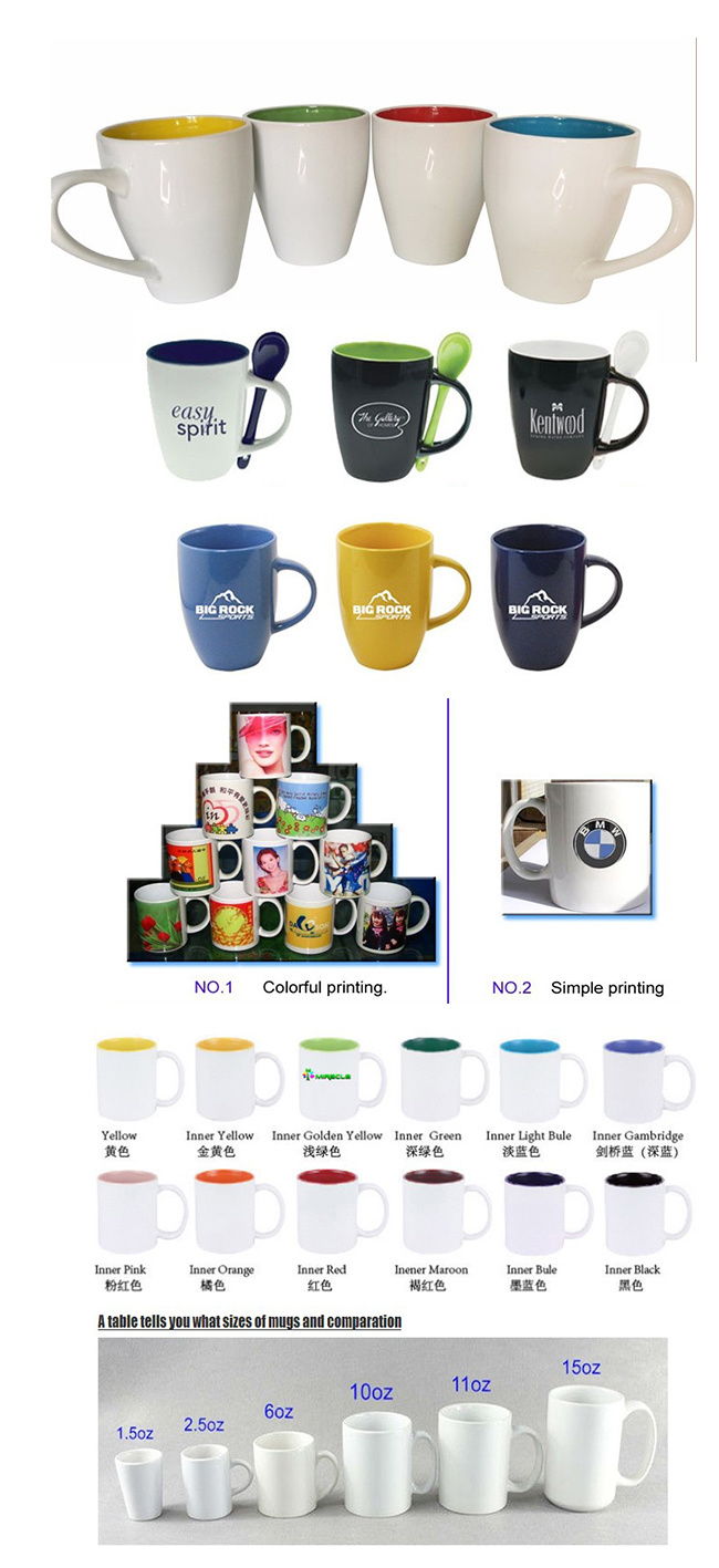 Customised Ceramic Mug with Logo, Gift Mug, Porcelain Cup