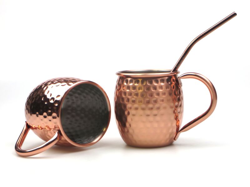 Eco-Friendly Stainless Steel Moscow Mule Copper Mug with Handle