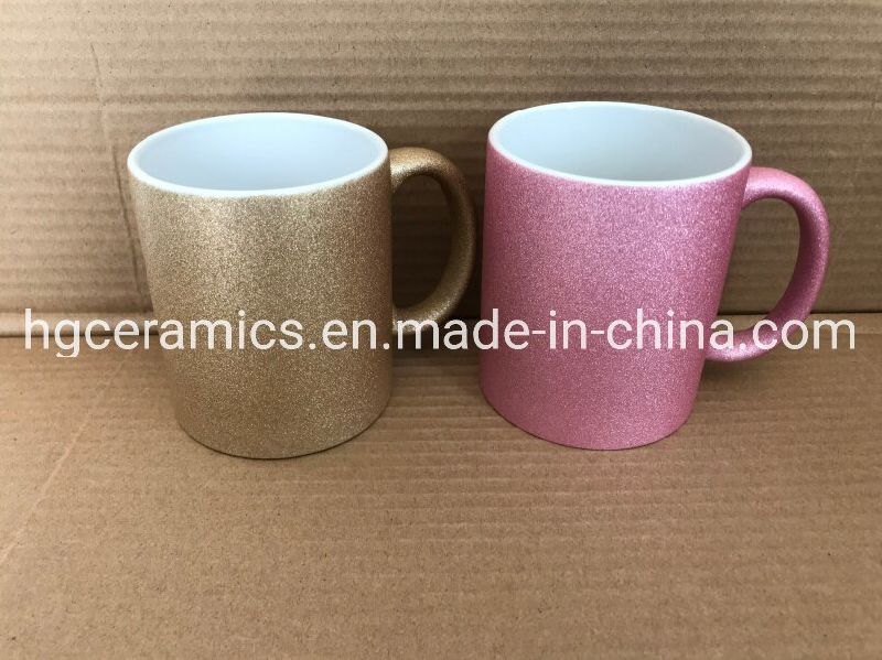New Mug, Sublimation Glitter Mug, Color Coating Mug, Sublimation Sparkle Mug