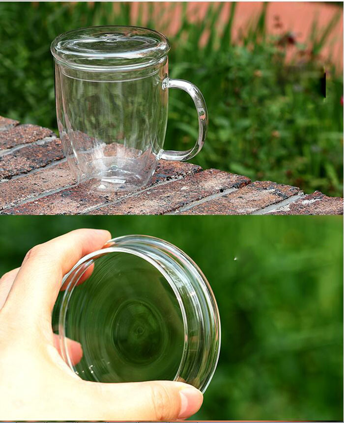 Safety Heat Resistance Double Wall Glass Coffee Mug for Wholesaler