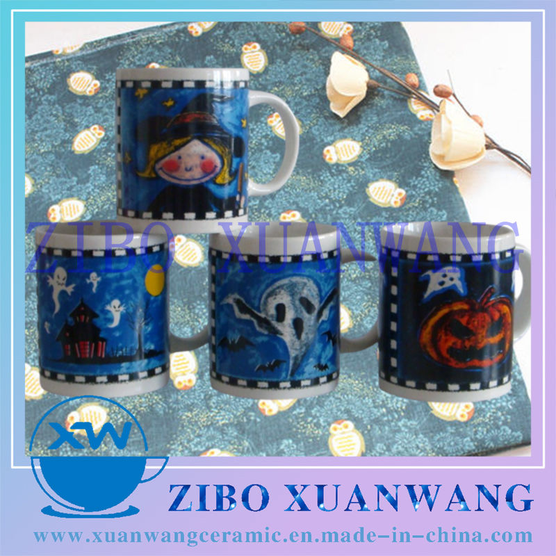 Wholesale Ceramic Coffee Cup with Customized Full Printing Gift Mug