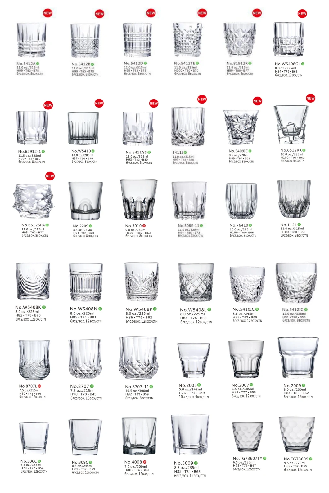 200ml (7 oz) Glass Cup/Whisky Cup/Drinking Glass/Drinking Cup/Glassware (308C)