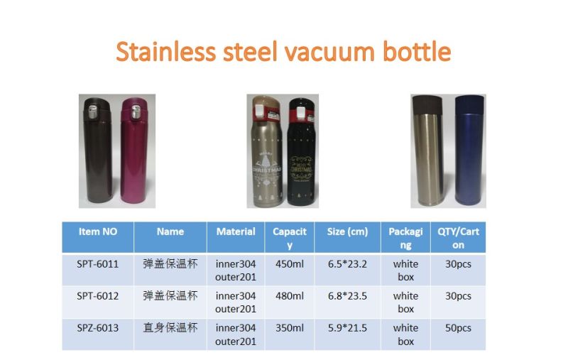 304 Stainless Steel Vacuum Water Bottle Drinking Cup