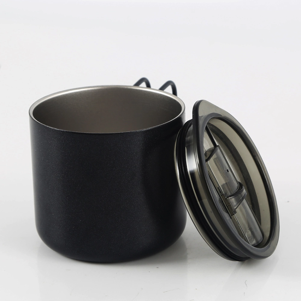 12oz Vacuum Insulation Double Wall Stainless Steel Coffee Mugs with Handle Tumbler Cups with Lid