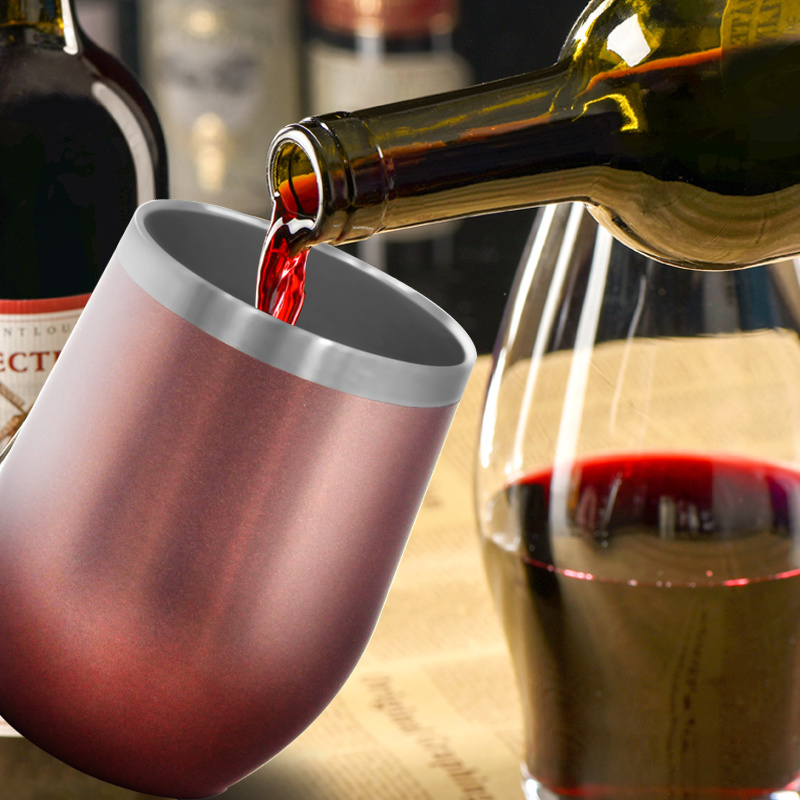 12oz Double Walled Customized Stainless Steel Gift Wine Tumbler Cup