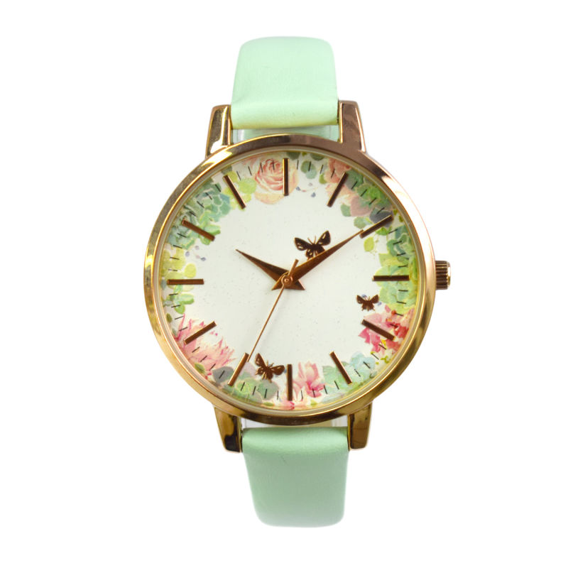 Literature and Art Dial Leather Strap Quartz Wrist Watch (cm19071)