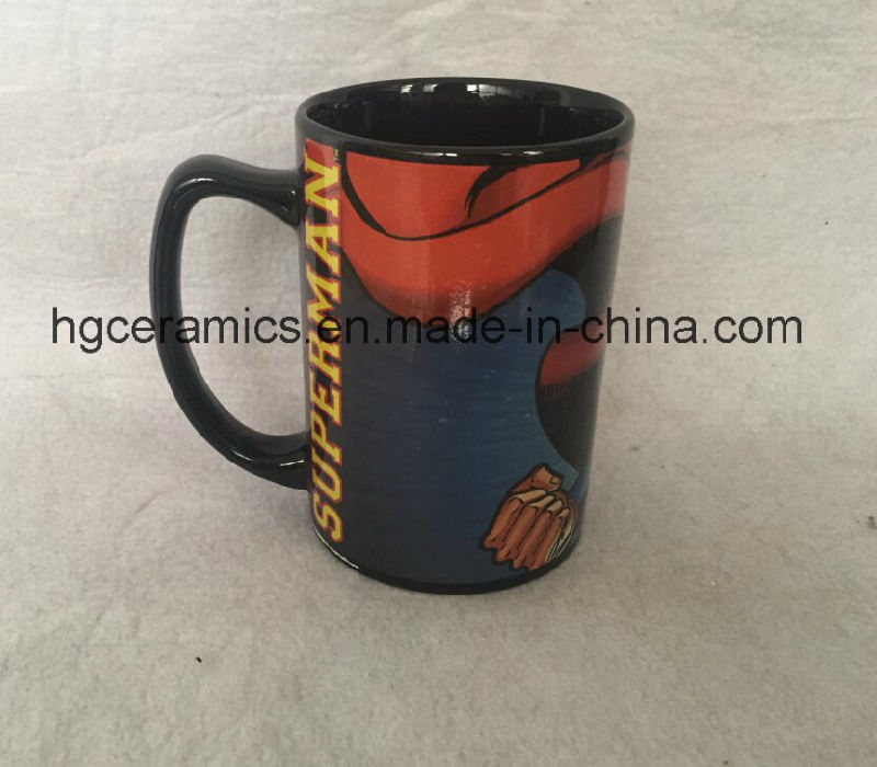 Promotional Mug, Advertise Mug, Black Mug with Low Temperature Decal Printing