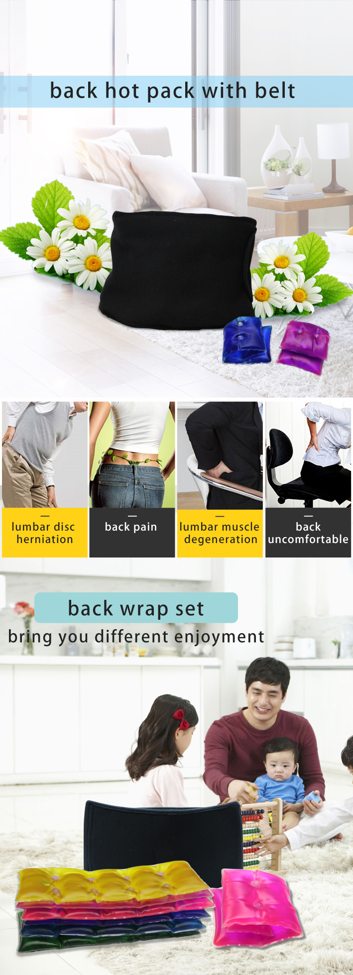 Personalized Click Heat Pack with Belt for Waist Relax