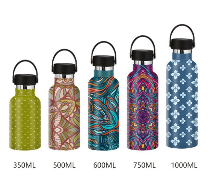 American Large Mouth Stainless Steel Insulated Mug Sports Water Bottle with Handle Cover