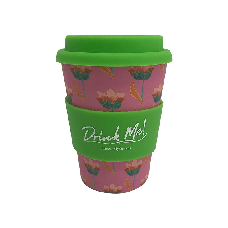 Custom Logo Wrapped Printed Bamboo Cup Coffee Drinking Cup